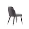 Manhattan Comfort Estelle Dining Chair in Pebble and Black, PK2 2-DC042-PE - alternate 5